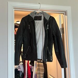 YMI black leather jacket women’s with soft interior